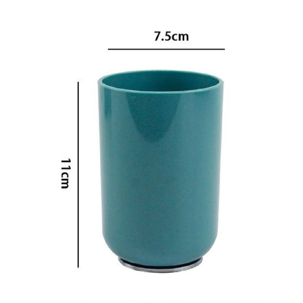 Trade Shop - Bicchiere Porta Spazzolini Verde Petrolio Silver Accessori Arredo Bagno 69475 -