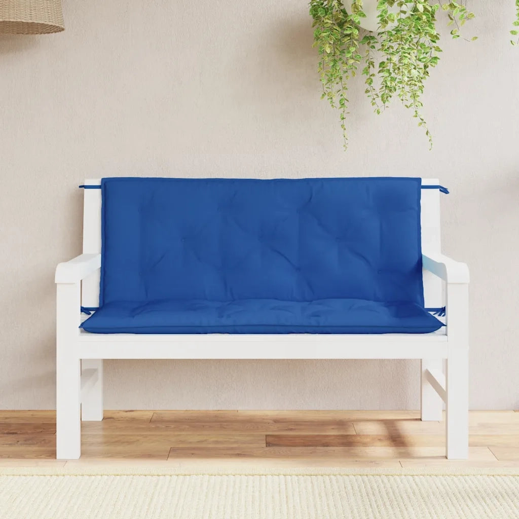 Cuscini per Panca 2 pz Blu 120x50x7 cm in Tessuto Oxford 315014