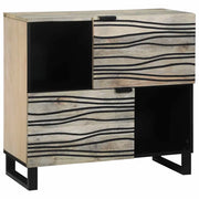 Credenza-Buffet-Armadio da cucina Bianco 80 x 33 x 75 cm legno massello di mango
