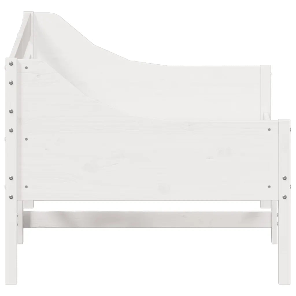 Dormeuse senza Materasso Bianca 90x190 cm Legno Massello Pino 842839
