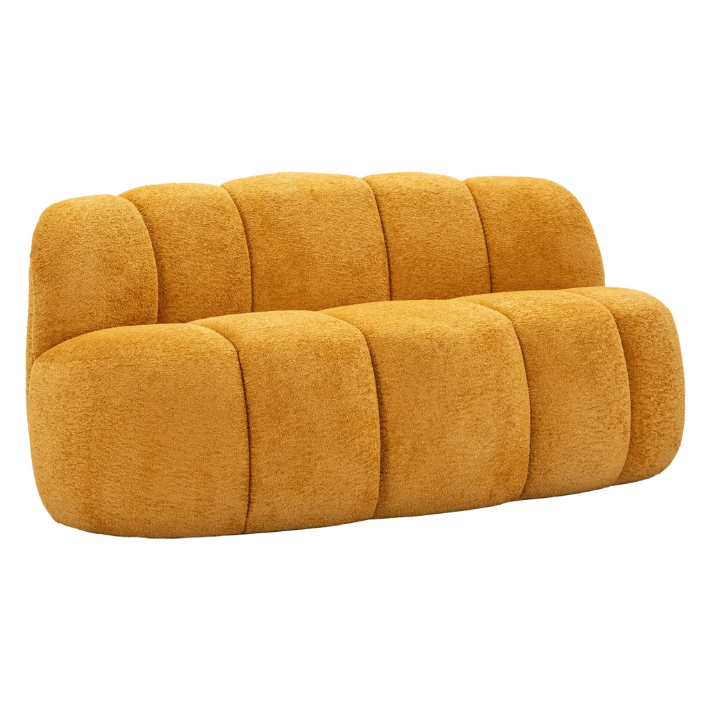 Alchi, Divano Fisso 2 Posti Posti a Sedere 2, 82x58x147h cm Giallo Senape