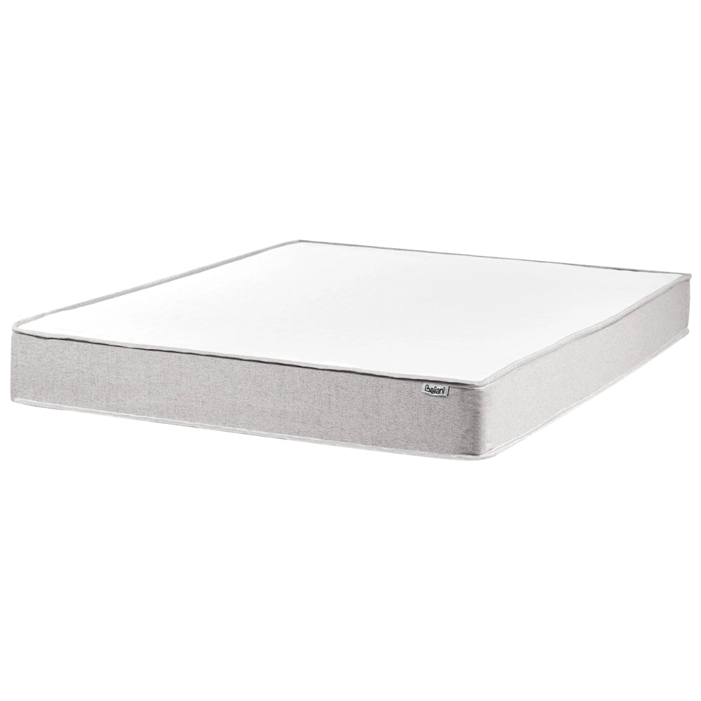 Letto matrimoniale con rete in tessuto 120 x 200 cm con materasso a molle insacchettate senza testiera camera da letto grigio chiaro
