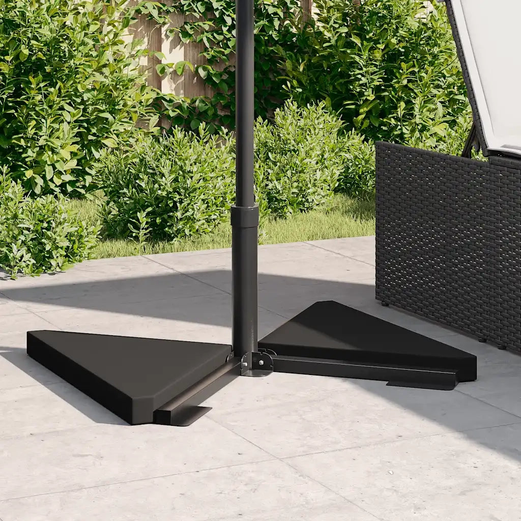 Piastre per Parasole 2 pz in Granito Triangolare 14 kg Nero 764093