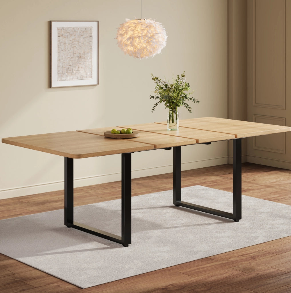 Tavolo da pranzo allungabile 220x80 cm colore rovere – 3 lunghezze