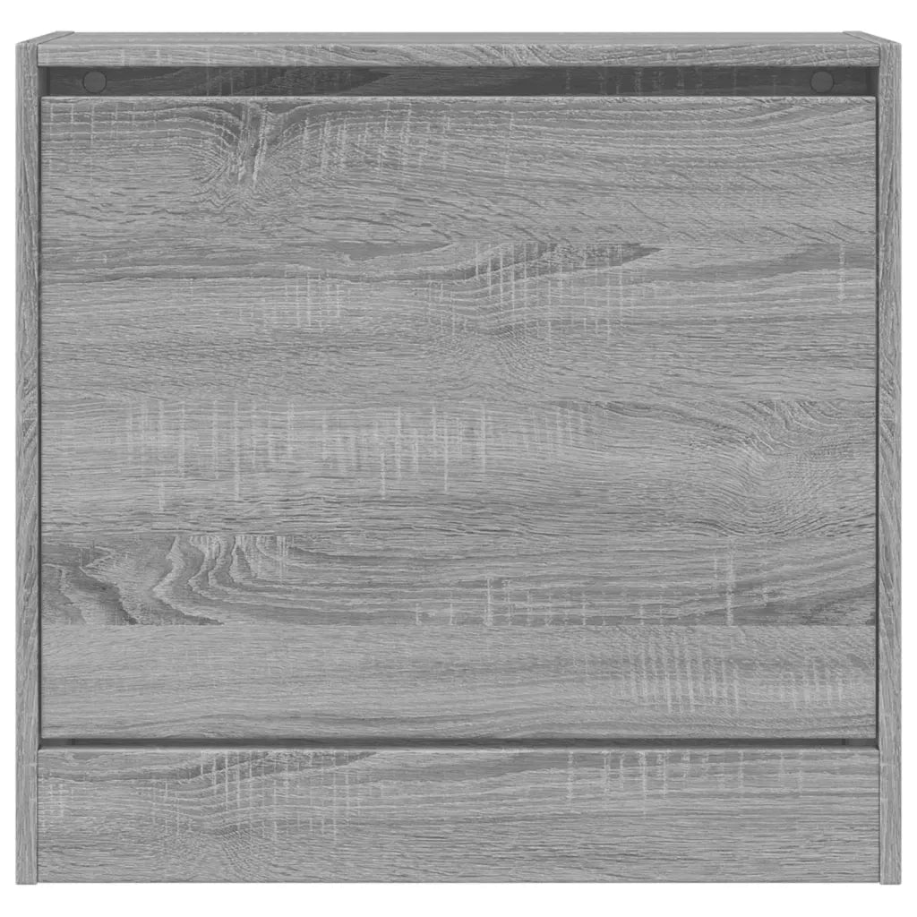 Scarpiera-Scaffale per scarpe Grigio Sonoma 60x21x57 cm in Legno Multistrato