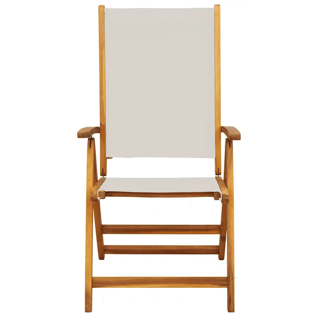 Sedie da Giardino Pieghevoli 2 pz Massello Acacia e Textilene 4008421