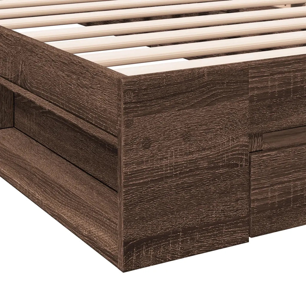 Giroletto Cassetto Rovere Marrone 90x200 cm Legno Multistrato