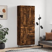 Credenza Rovere Fumo  69,5x34x180 cm in Legno Multistrato 3200038