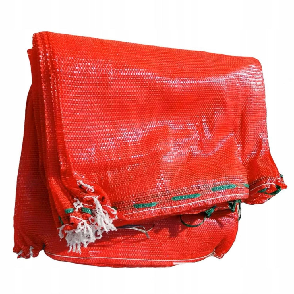 Sacchi a Rete Rossi 60x90 cm – Capacità 30-35 kg | 100 Pezzi | Per Prodotti Agricoli, Legna, Rifiuti Edili