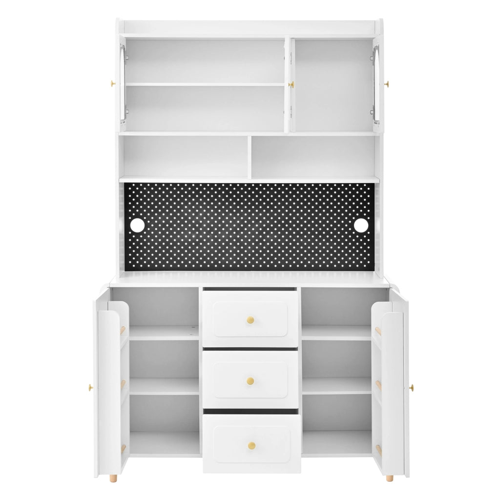 Buffet da Cucina con Cassetti e Ripiani ¨C MINIMAL ¨C Bianco, Legno Massello