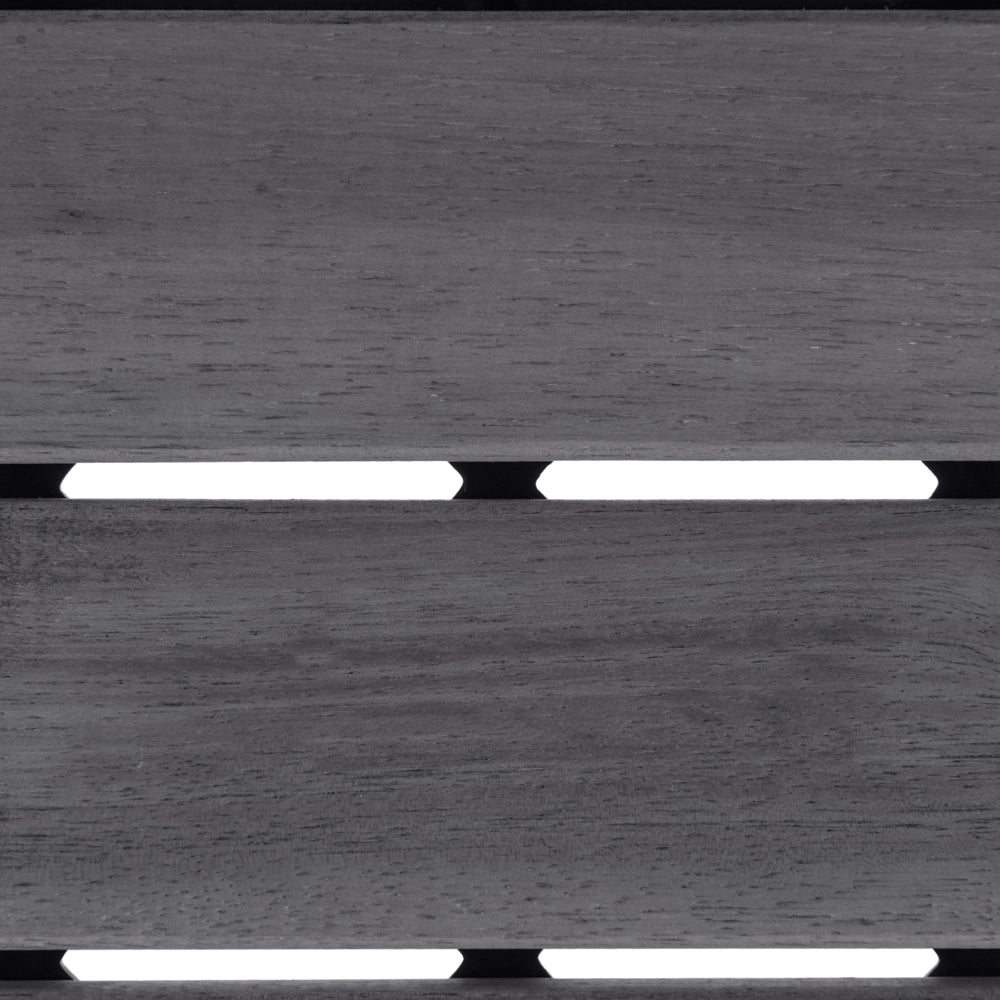 Pavimento in legno di acacia certificato grigio per esterni con base in plastica resistente all'acqua
