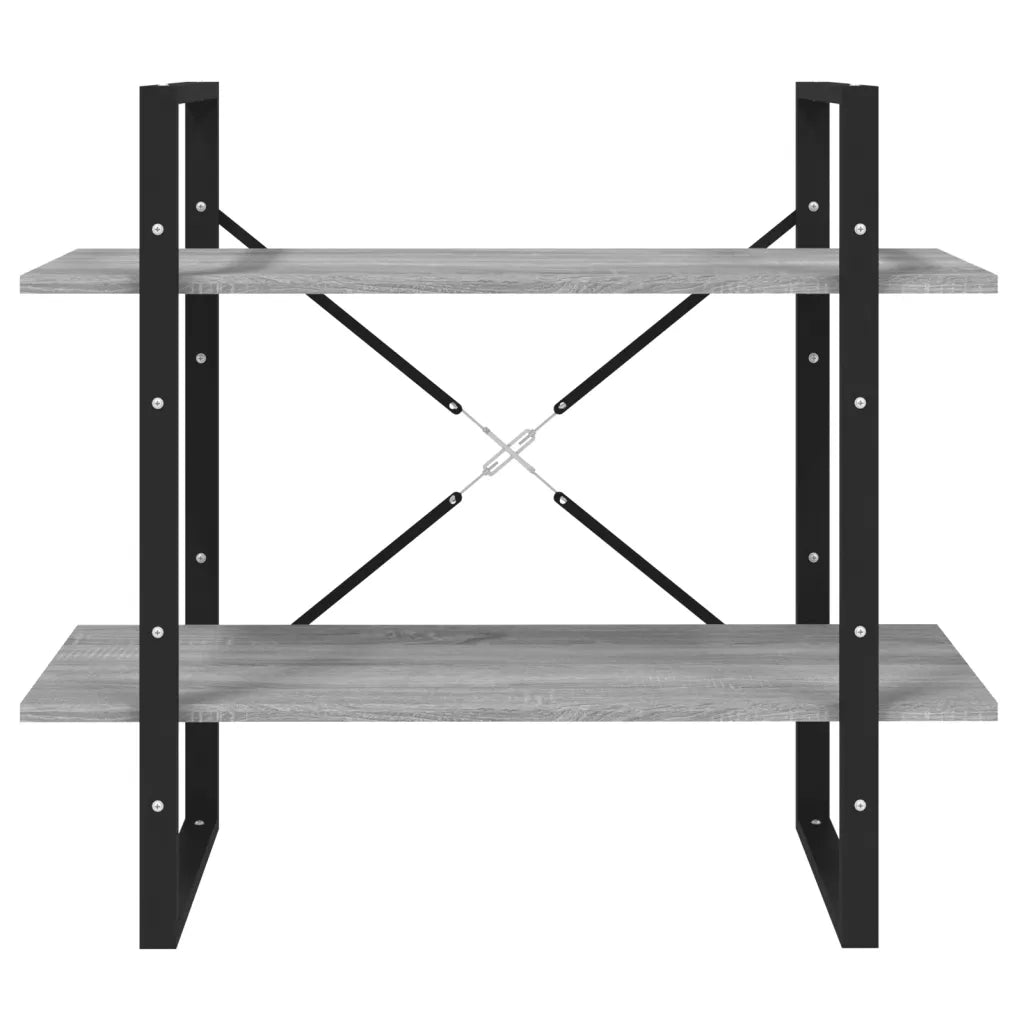 Libreria 5 Ripiani-Scaffale per Libri-Mobile di Stoccaggio Grigio Sonoma 80x30x175 cm Legno Multistrato