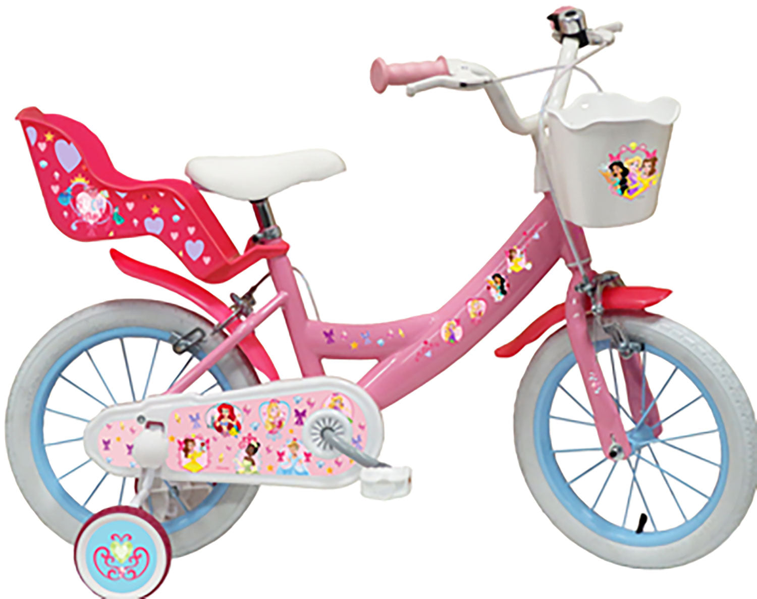 Bicicletta per Bambina 16" 2 Freni Disney Princess Rosa