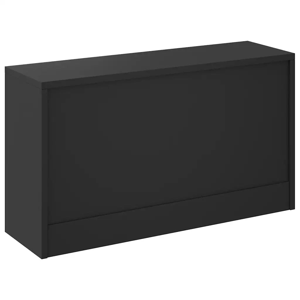 Scarpiera Nera 80x24x45 cm in Legno Multistrato