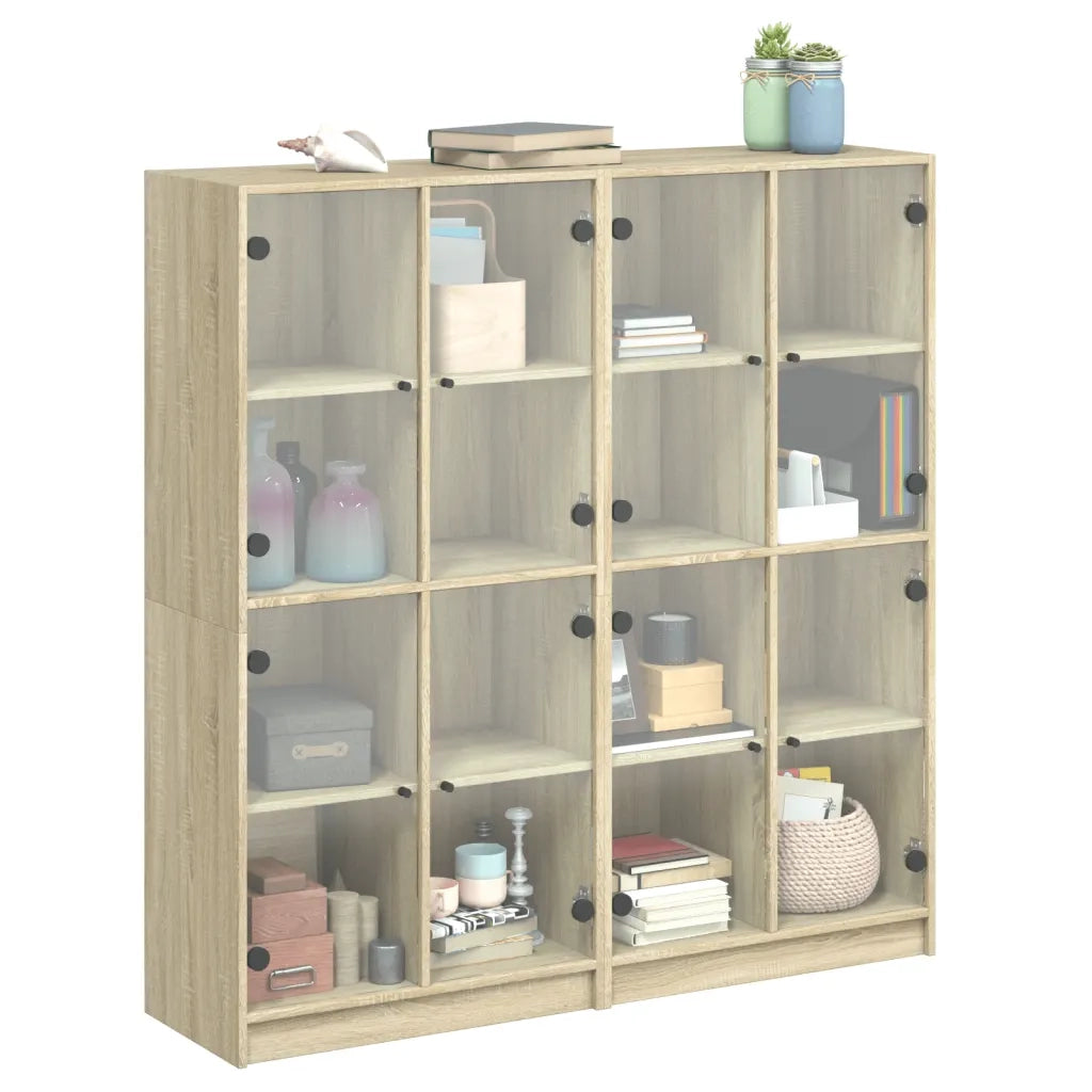 vidaXL Libreria Ante Rovere Sonoma 136x37x142 cm in Legno Multistrato