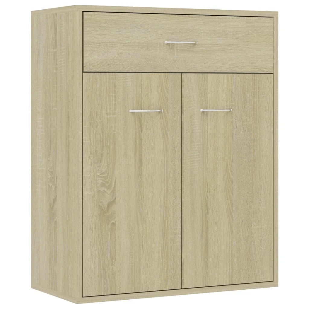 Buffet credenza cassettiera armadio mobile contenitore organizer cucina soggiorno rovere Sonoma 60 x 30 x 75 cm legno ingegnerizzato marrone 02_0031589