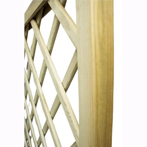 Pannello Grigliato Legno di Pino Impregnato 90x90 cm Quadrato da Giardino
