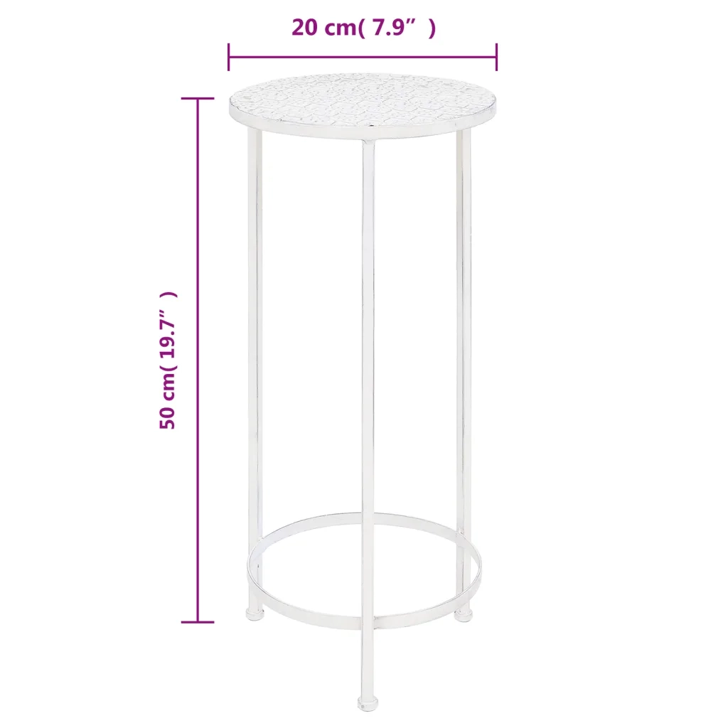 Set Piedistalli per piante | Sostegno per piante 3 pz Vintage Effetto Bianco Anticato