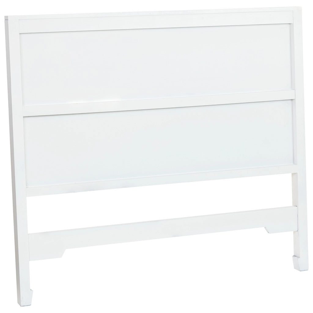 Testiera in legno bianco con doghe 150x5x130h cm