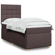 Giroletto a Molle con Materasso Marrone Scuro 90x190cm Tessuto 3293438