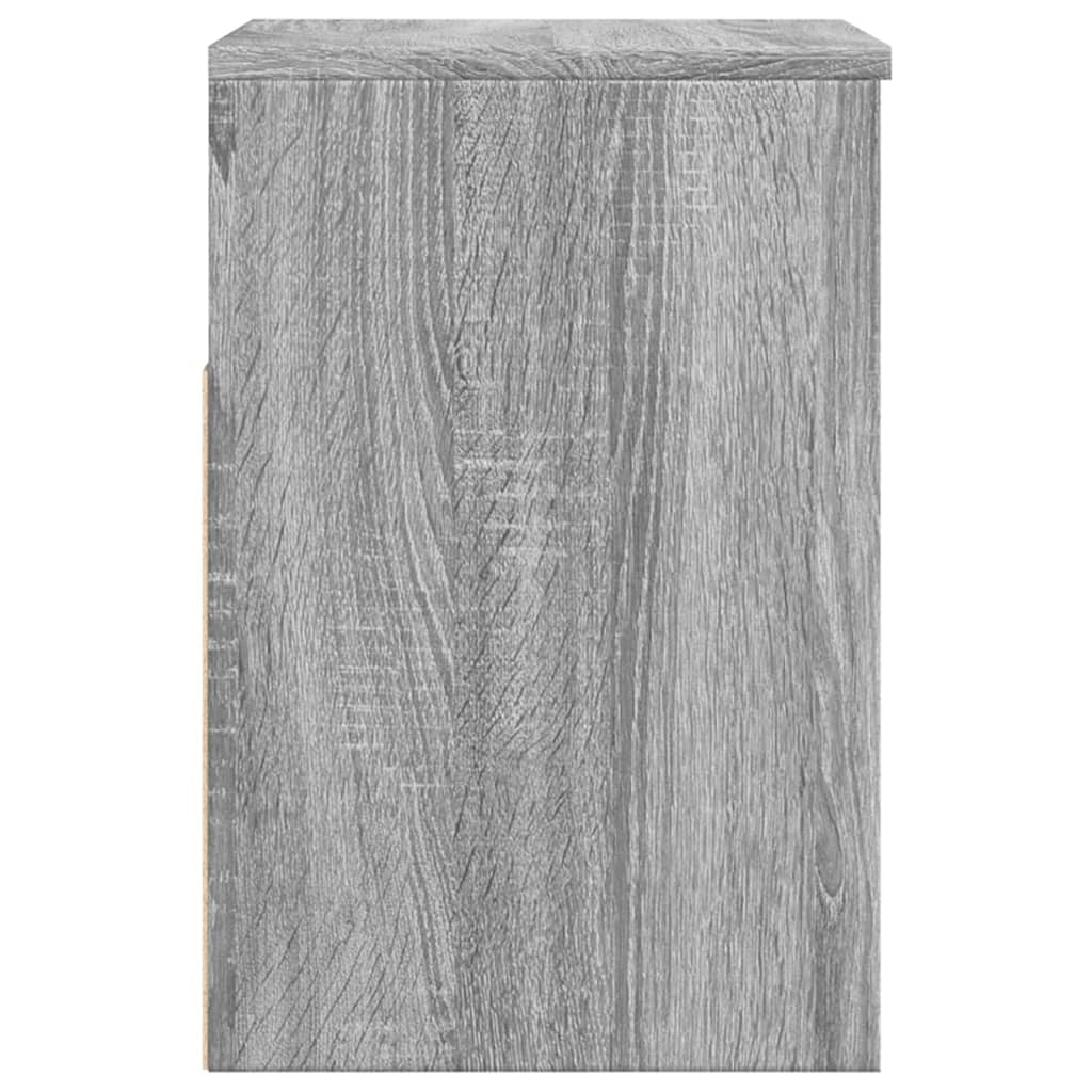 Panca portascarpe mobiletto porta-stivali cassettiera mensola mobile da ingresso rovere Sonoma 60 x 30 x 45 cm legno ingegnerizzato grigio 02_0023008