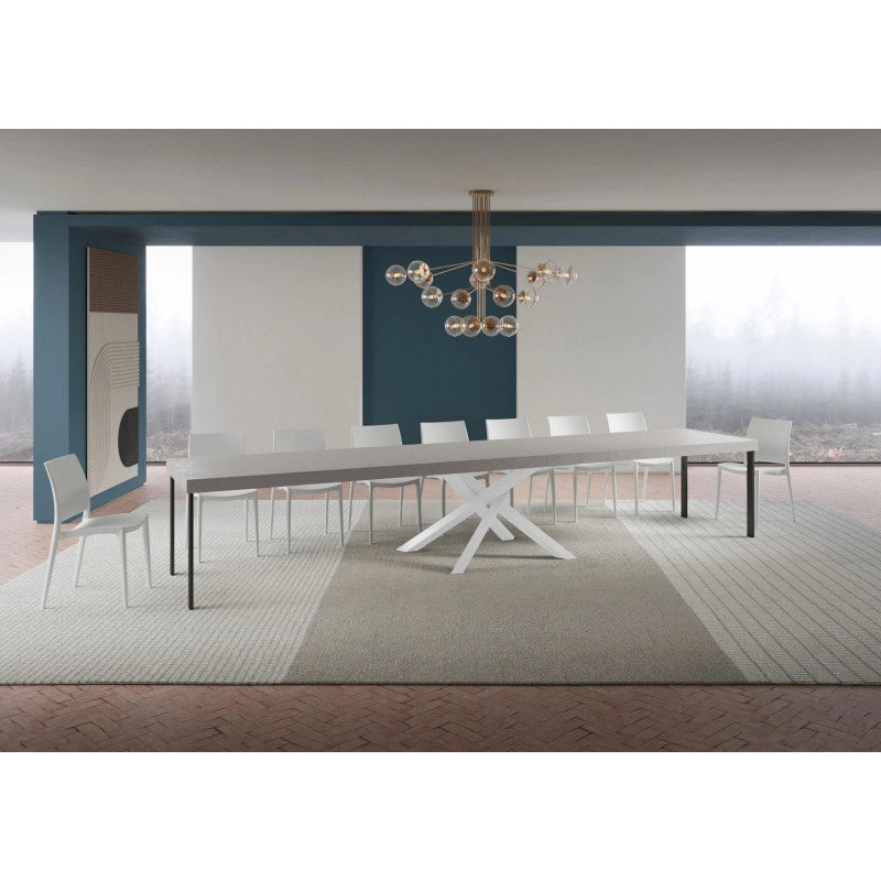 Tavolo allungabile 180/440x90 cm Volantis Premium telaio Bianche - Cashmere