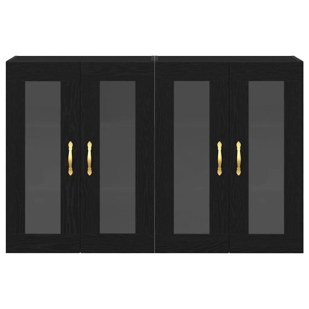 Armadi da Parete 2 pcs Rovere Nero 69,5 x 34 x 90 cm 3334319