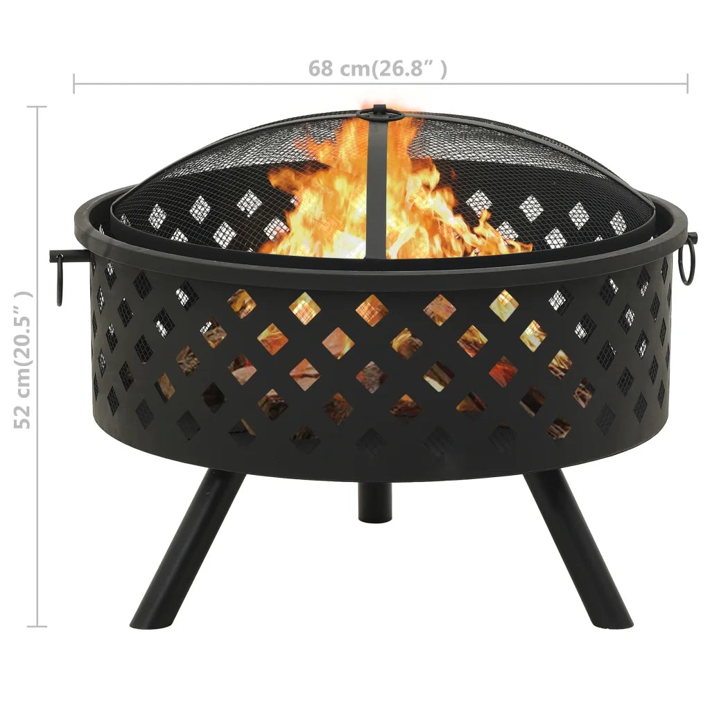 Braciere con Attizzatoio 68 cm XXL in Acciaio cod mxl 77315