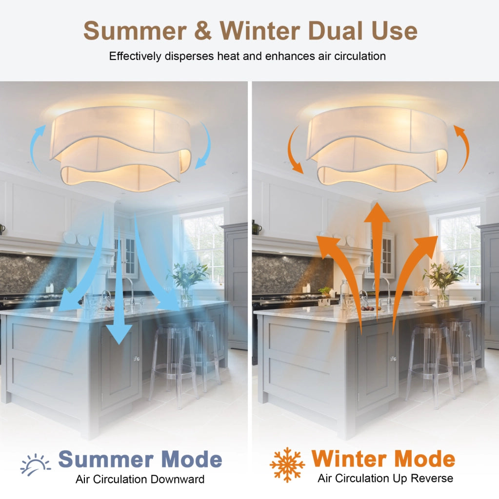 Ventilatore da soffitto ULEVR con luce, 6 velocit¨¤, controllo App Bluetooth e telecomando, oro e bianco