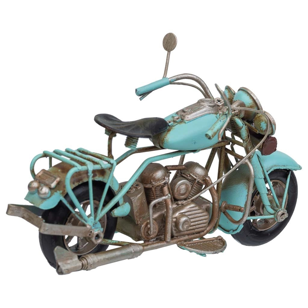 Moto metallo blu 19.5x8x11.5h cm