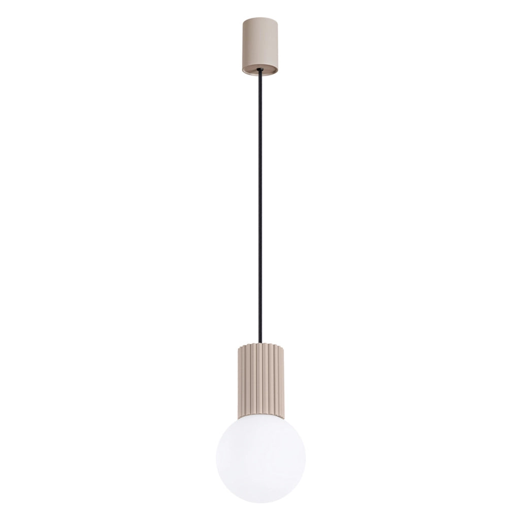 Lampada sospensione moderna taupe vetro sfera G9 Pure Lume