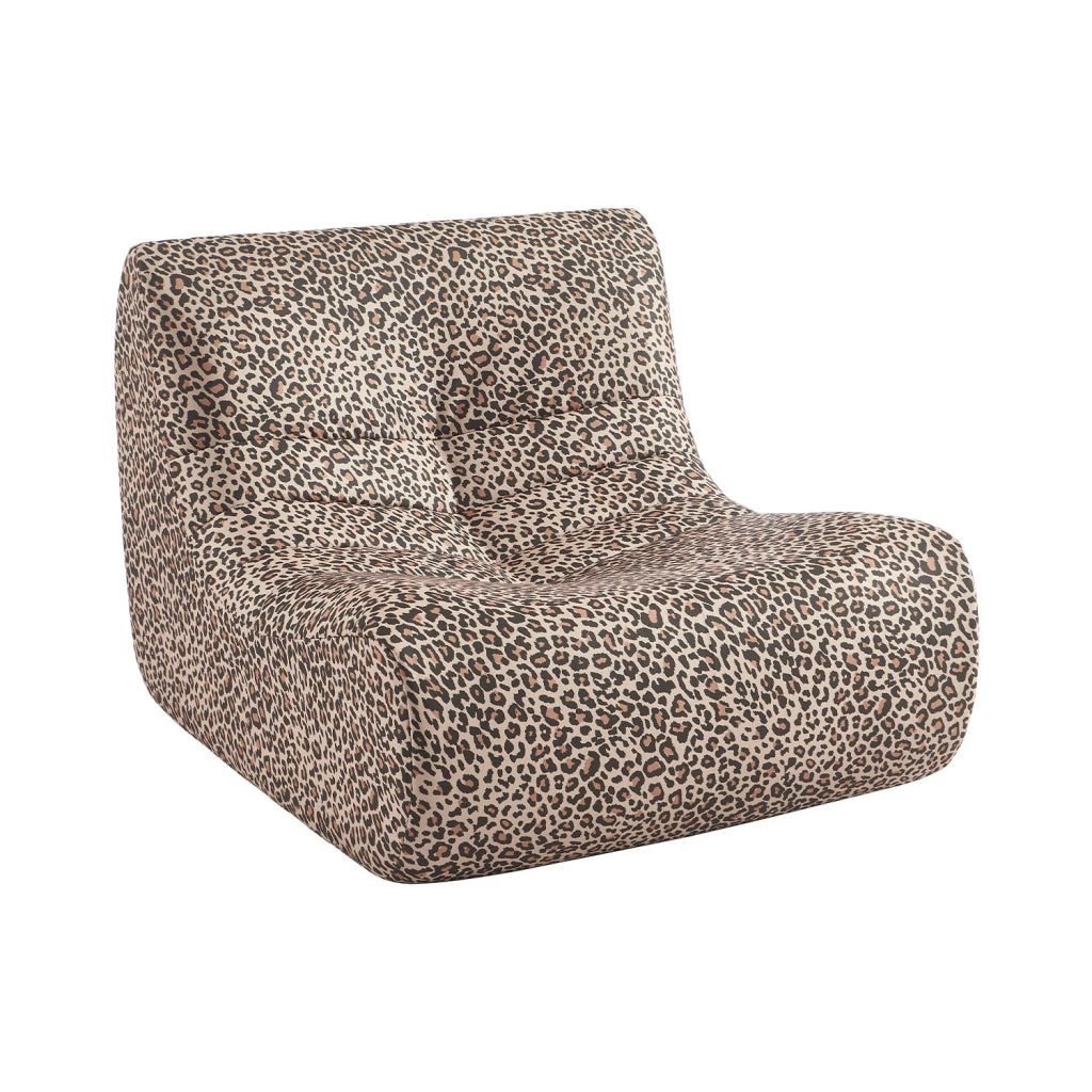 Poltrona in tessuto leopardato, leopardo
