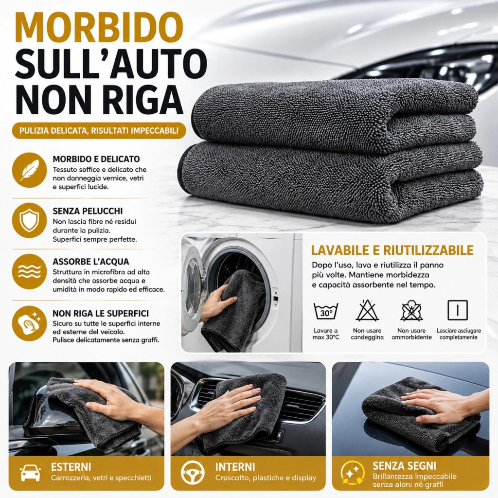 Panno Microfibra Auto 60 x 50 cm Pile Assorbente 17387-3