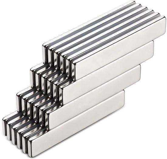 Magnetici Neodymium di Alta Potenza, 24 pezzi, Magneetti Forti di Terra Rara 60 x 10 x 3 mm per Frigorifero Tavola Bianca Attività di Scienza e Fai da Te