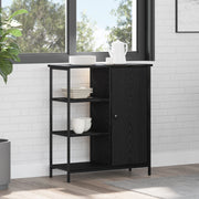 Credenza Nero Rovere 70x30x80 cm Legno Ingegnerizzato