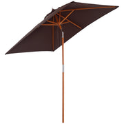 Ombrellone da Giardino Rettangolare Inclinabile ¨C zephmum ¨C Grigio 200x150x235 cm