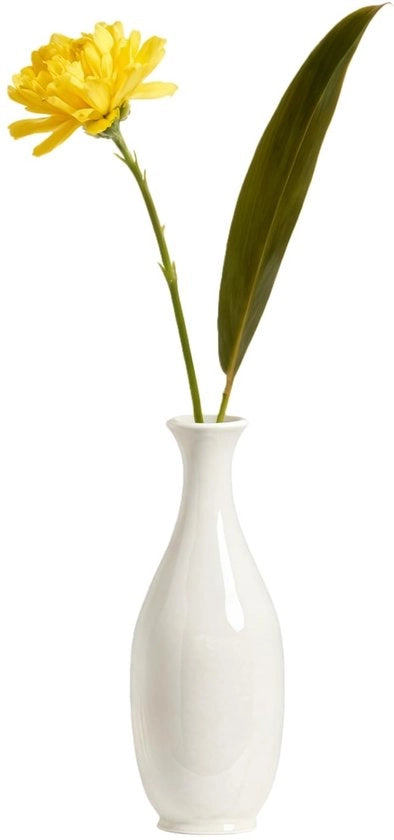 Vaso di Fiori in Ceramica 15,5 cm - Vaso a Bocca di Bottone - Decorazione da Tavola - Tavolo da Matrimonio - Decorazione per Casa/Studio - Materiale Duraturo - Vaso Decorativo