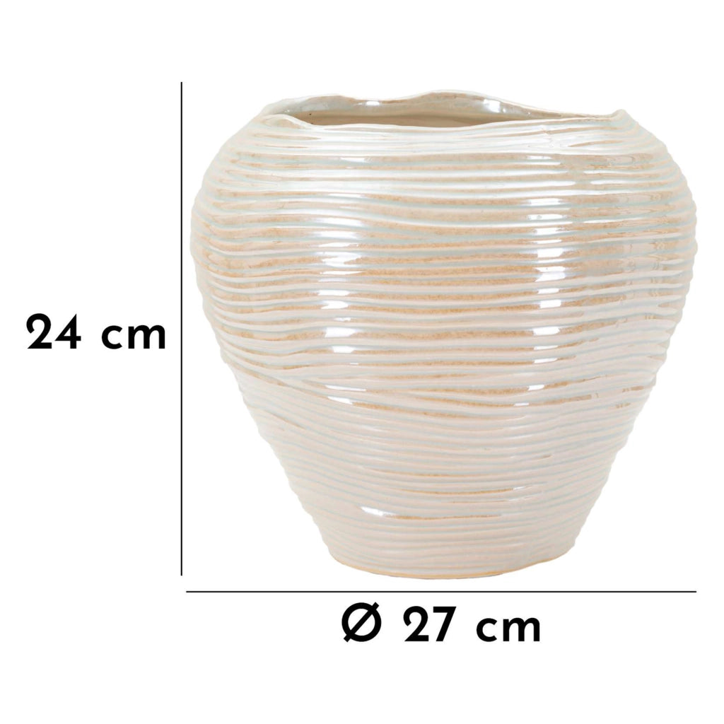 Bato, Vaso Finitura Effetto Materico, Rosa