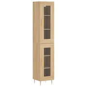 Credenza | Madia | Buffet da pranzo | Armadio da pranzo Rovere Sonoma 34,5x34x180 cm in Legno Multistrato