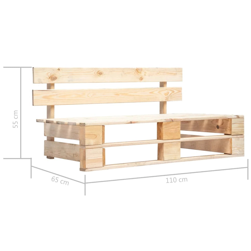 Mobili da giardino mobili da esterno Set di mobili su pallet da 6 pezzi con cuscini in legno di pino impregnato 02_0018485