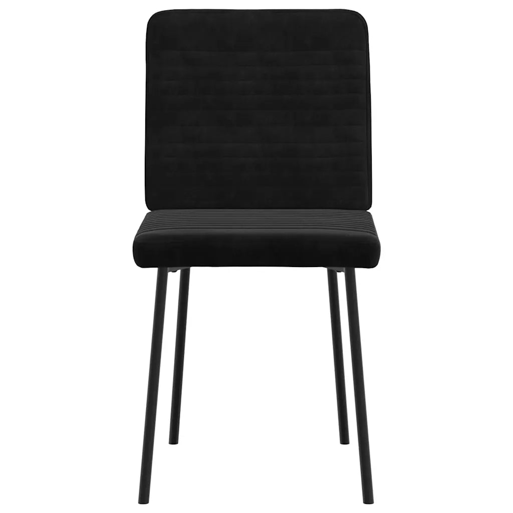Sedie da Pranzo 4 pz Nere in Velluto 3315239