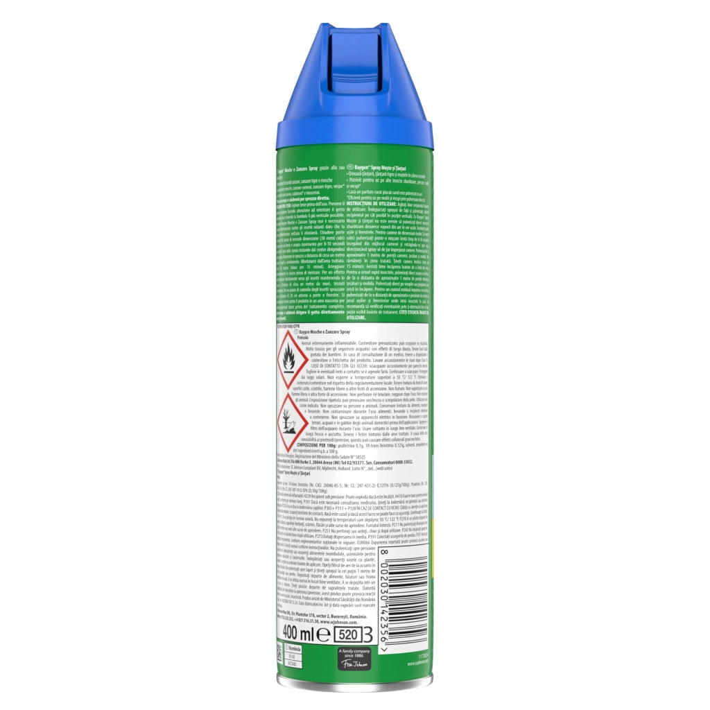 Insetticida Spray Baygon Mosche e Zanzare 400 ml