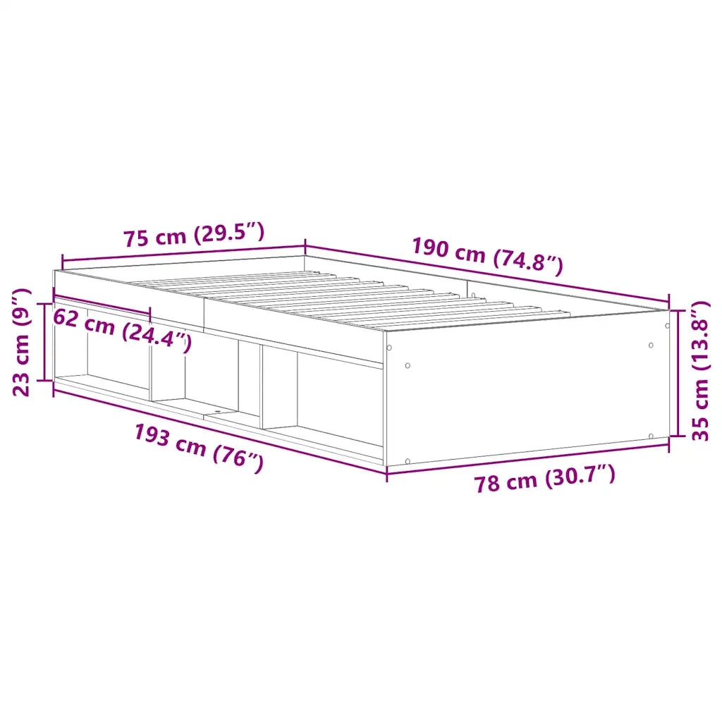 Giroletto Bianco 75x190 cm Small Single 3203845