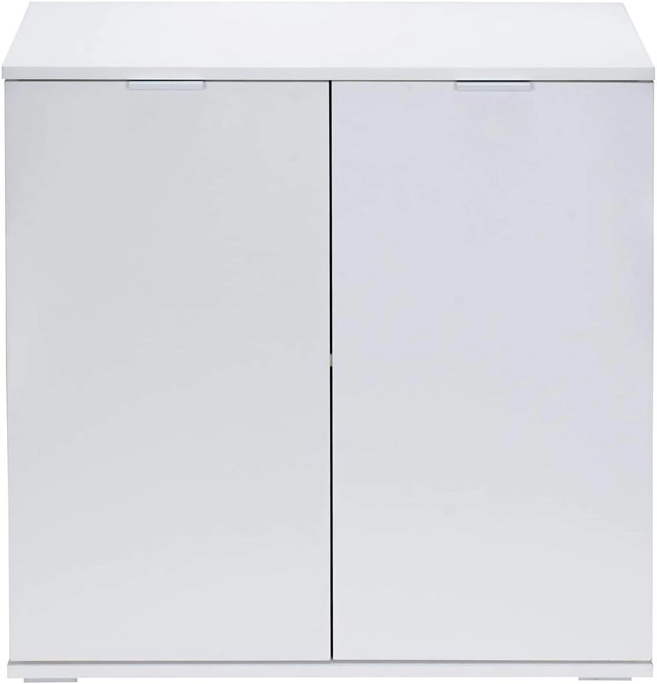 ® Cassettiera Alba 2 Ante con Ripiani 71x74x35cm Comò Armadietto Ufficio Mobiletto Bianco