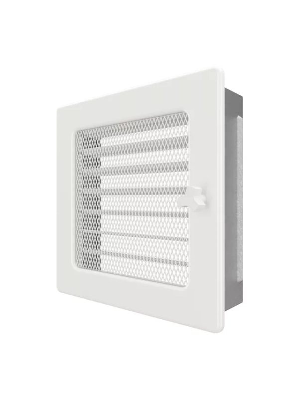 Griglia di ventilazione per camino 17x17 bianca con tapparelle avvolgibili