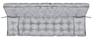 AIO FACTORY 180x60x50 cm Set da giardino impermeabile con cuscino grigio