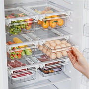 Organizzatore per frigorifero - Lavello per verdure estensibile in cucina - 1 pezzo - Plastica trasparente