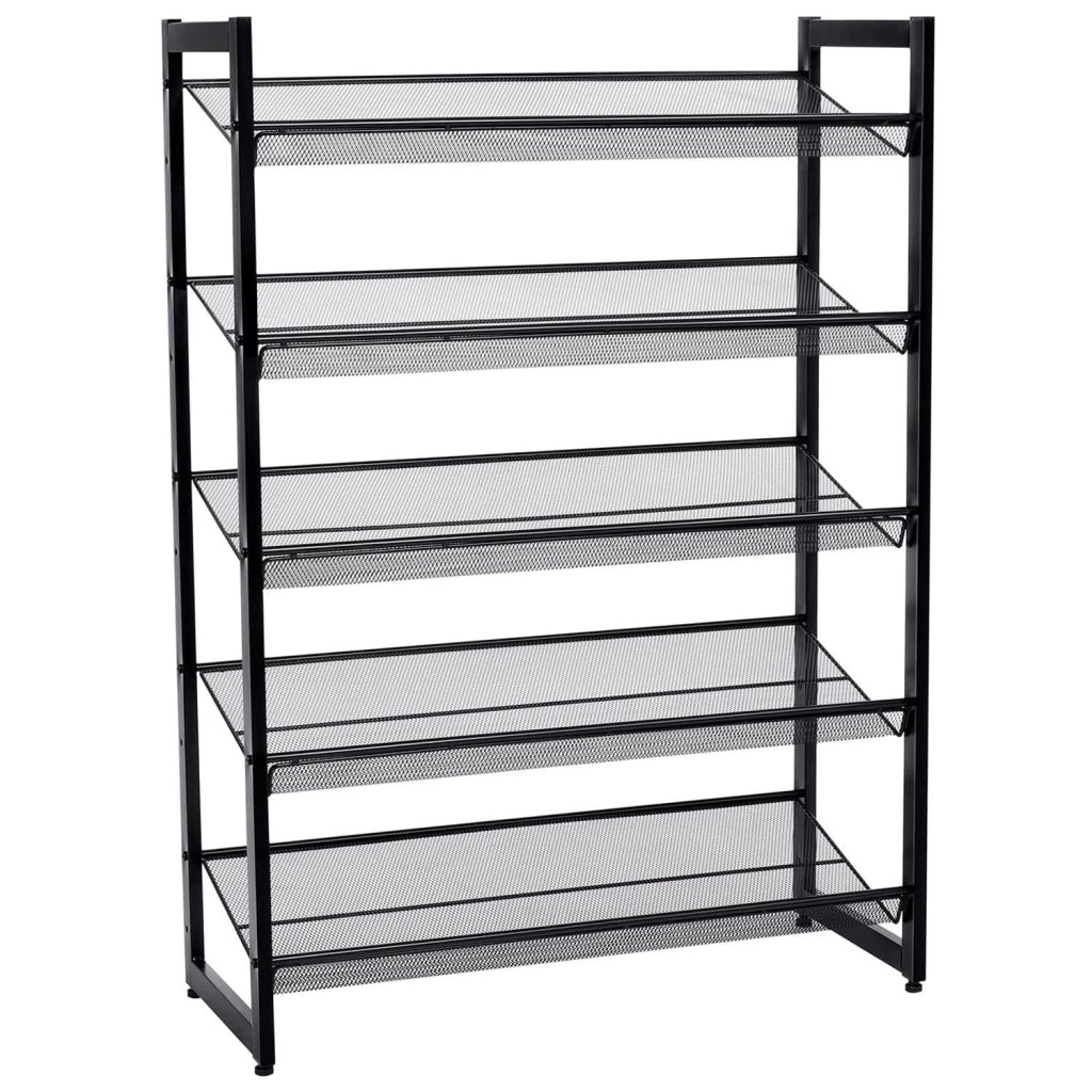 Scarpiera industriale VALORA con 5 ripiani, nero LMR005B