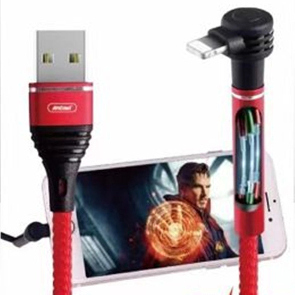 Trade Shop - Cavo Dati Usb Connettore Lightning Ad Angolo Retto 90° Ricarica Rapida 3.1a 1mt Q-sj710 -