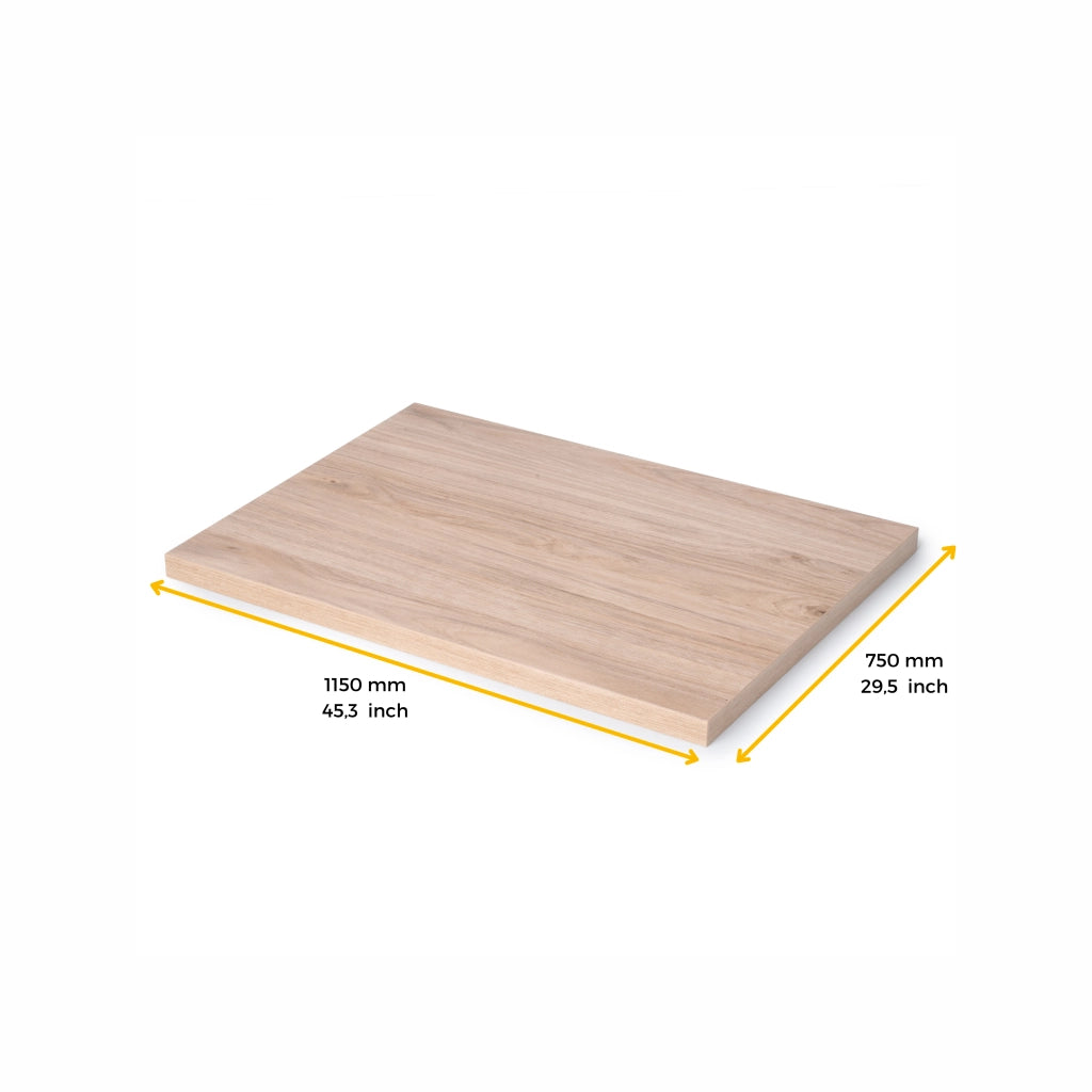 Piano D’Appoggio per Tavoli 1150x750 mm in Legno Emuca Rovere